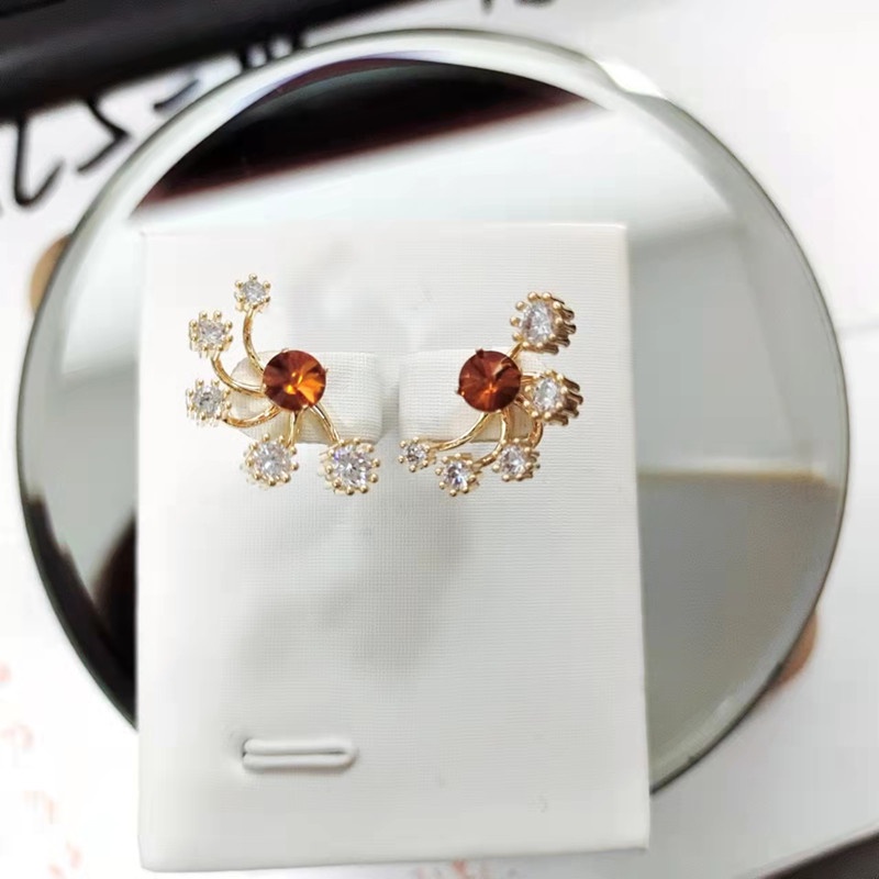 Anting Tusuk Berlian Imitasi Bentuk stamen Untuk Wanita