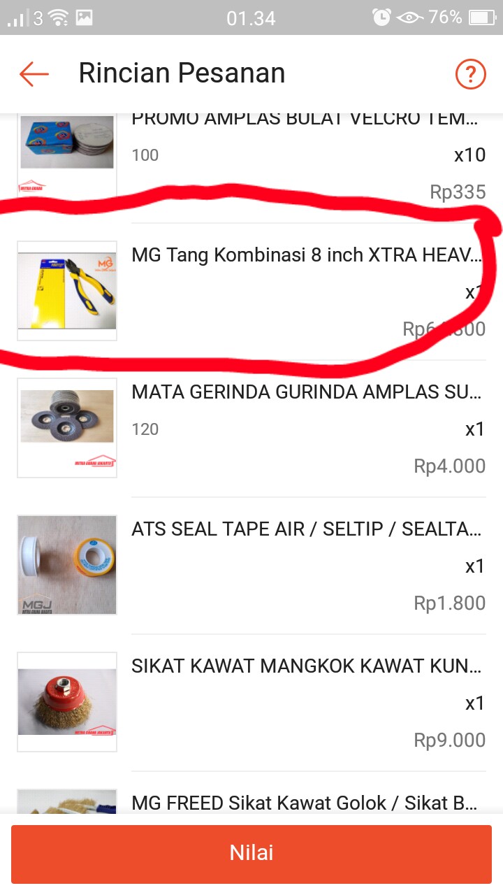 Tang Kombinasi American Tool 6 Inch 8956618 ⠀⠀⠀ Mgj