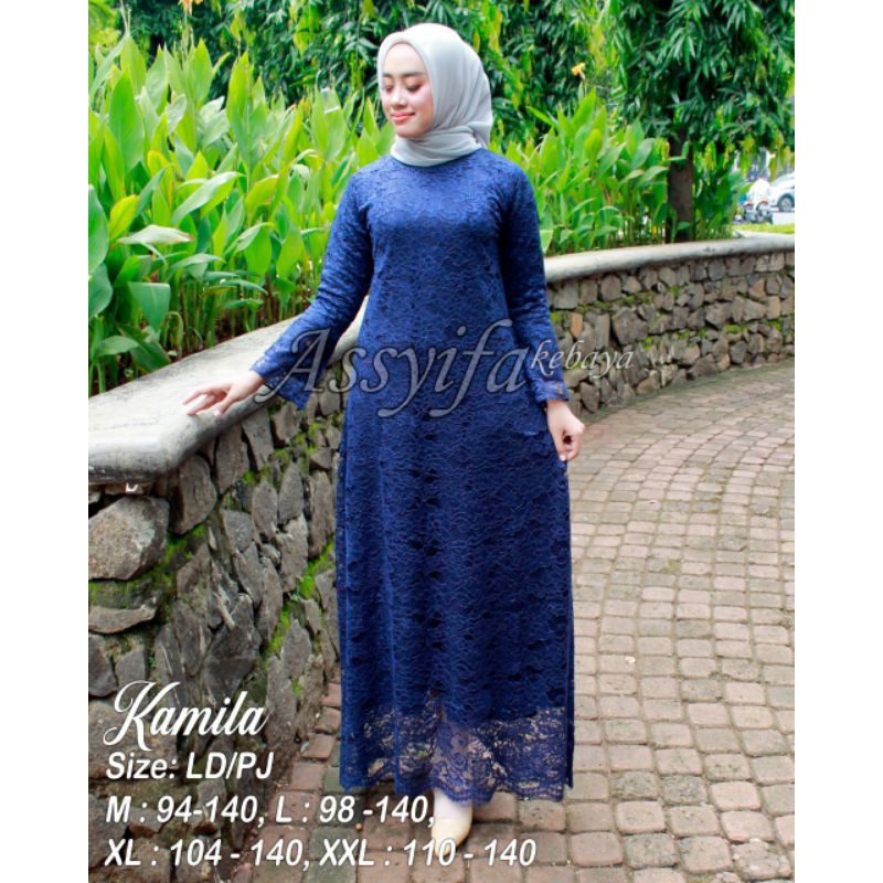 REALPICT GAMIS BRUKAT KAMILA/GAMIS PESTA/GAMIS MODERN