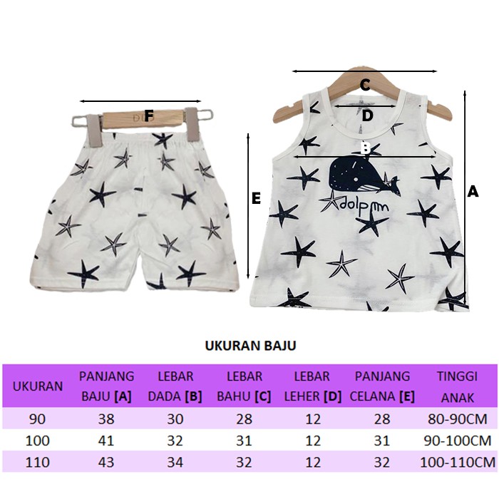 [1KG 13PCS] Babyland Set Singlet Anak / Setelan Bayi Anak / Setelan Oblong Singlet Bayi Anak