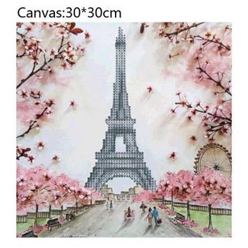 DIY Diamond Painting - 5D Road To Eifel Stitch Kit