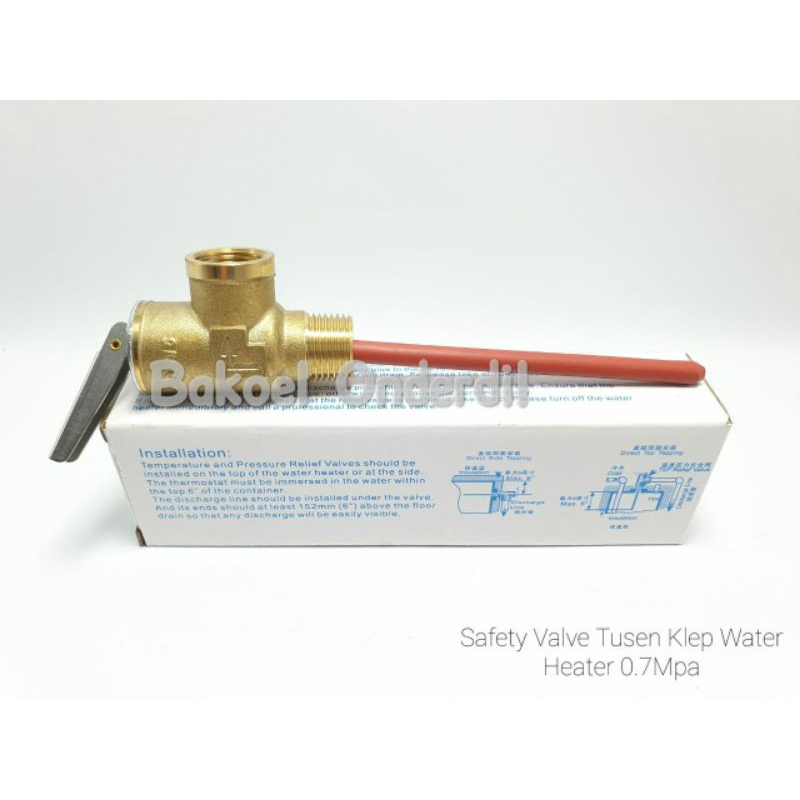SAFETY VALVE - TUSEN KLEP WATER HEATER 0.7Mpa