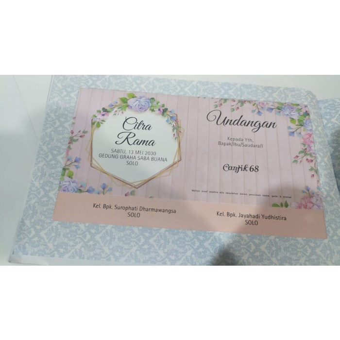 UNDANGAN PERNIKAHAN MURAH UNIK ELEGAN - UNDANGAN NIKAH BLANGKO