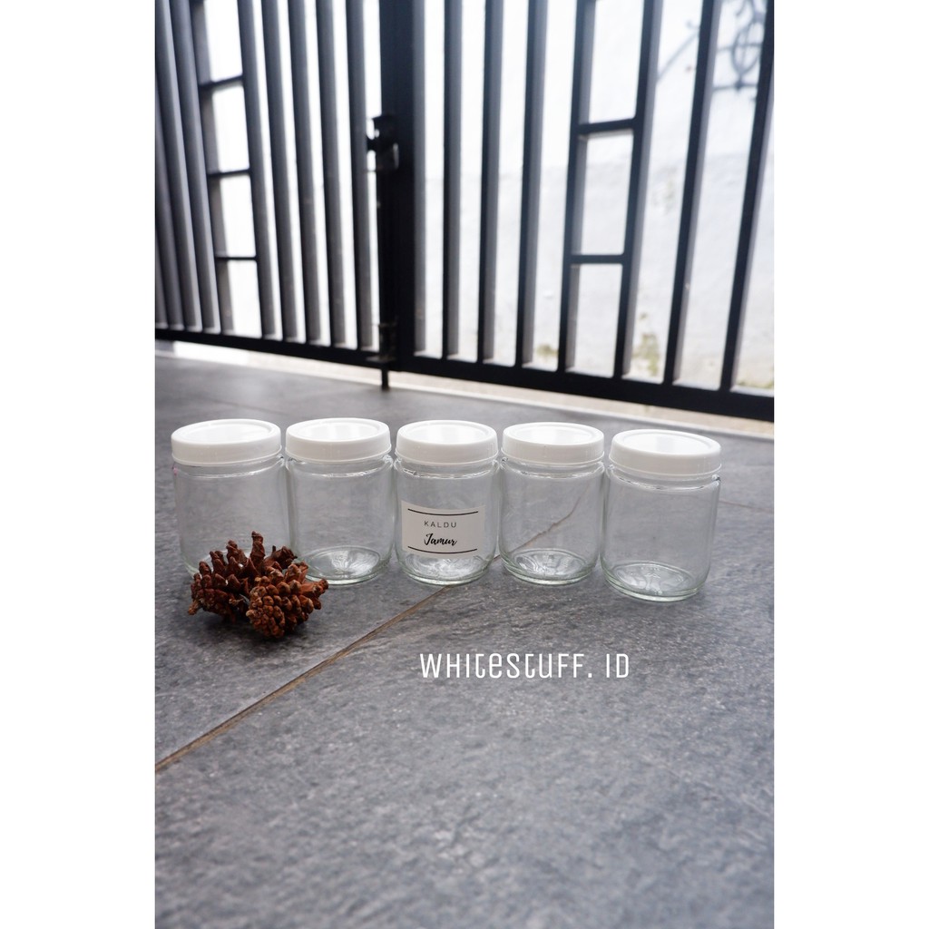 Toples Tempat Bumbu Dapur Mini Spice Set 5 pcs free label dan free sendok