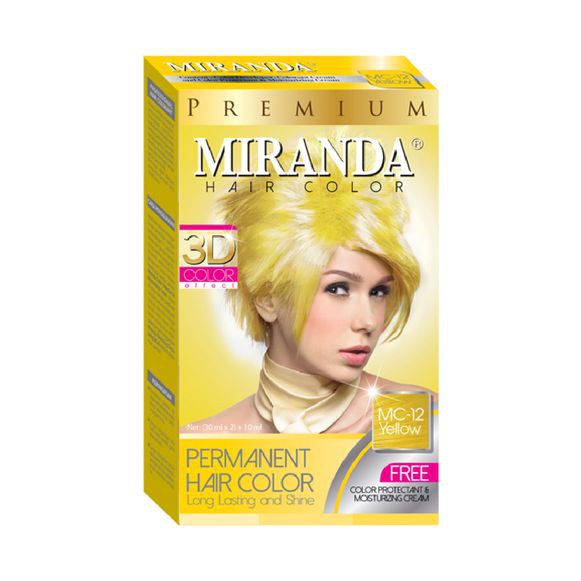 MIRANDA MC-12 yellow hair color pewarna cat rambut natural