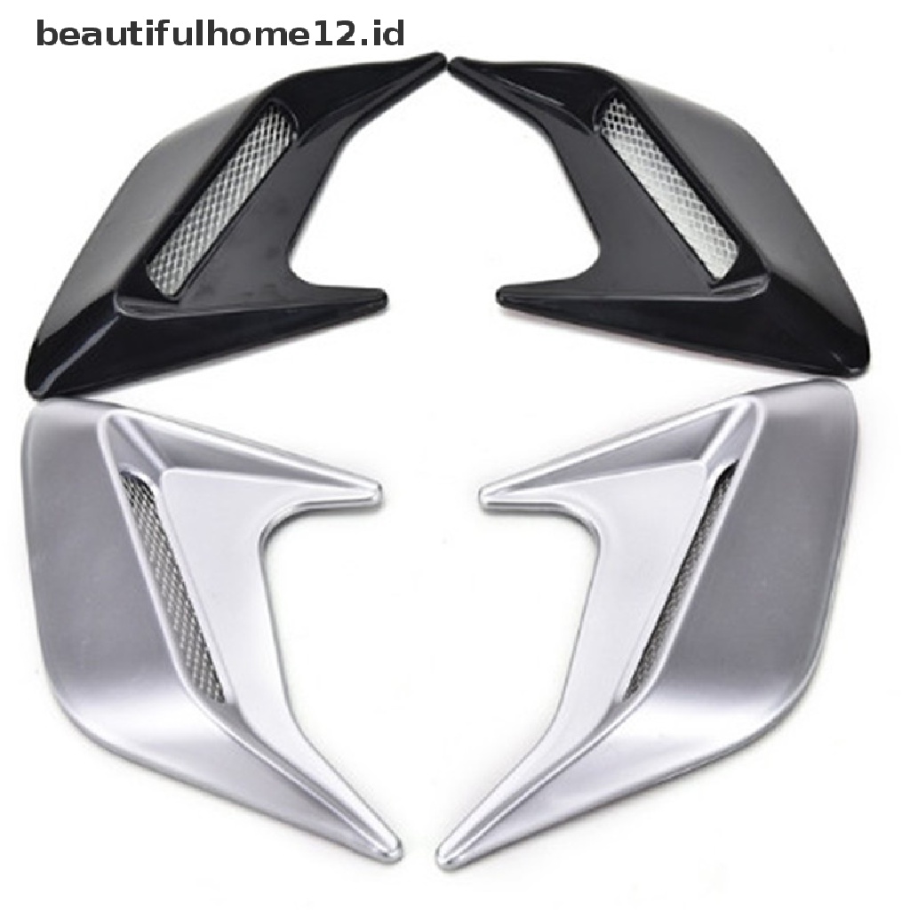 【beautifulhome12.id】 2pcs Car Auto Side Vent Air Flow Fender Intake Sticker Car Side Vents Decorative .