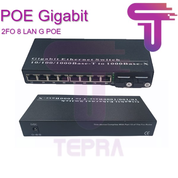 Media Converter 2 FO 8 Gigabit POE|2 FO 8 POE Gigabit|2FO 8G POE