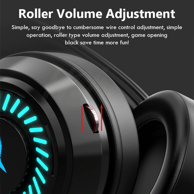 H&amp;A Headphone Gaming USB Virtual Surround 7.1 Colourful RGB with Mic - G58