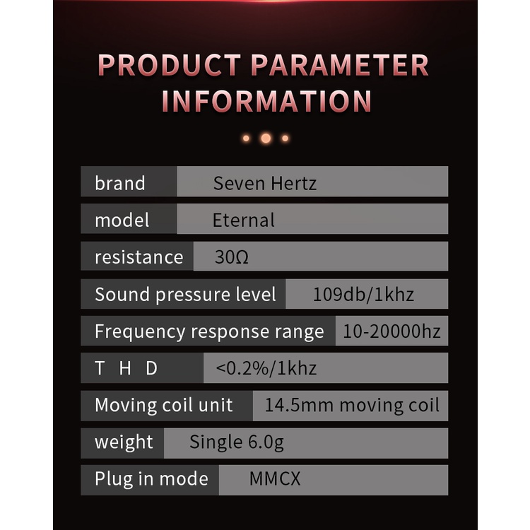 Earphone In Ear 7hz 14.5mm Dengan Kabel MMCX Bisa Dilepas