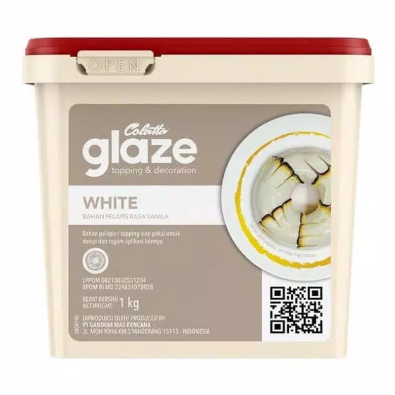 COLATTA GLAZE White Vanila 1Kg / GLAZE COLATTA White 1 Kg