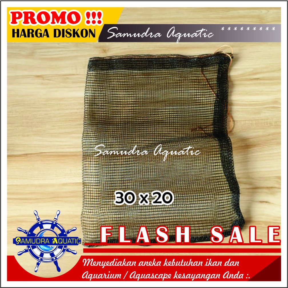 Waring Kantong Media Filter, Pembungkus Media Filter Aquarium Aquascape Kolam