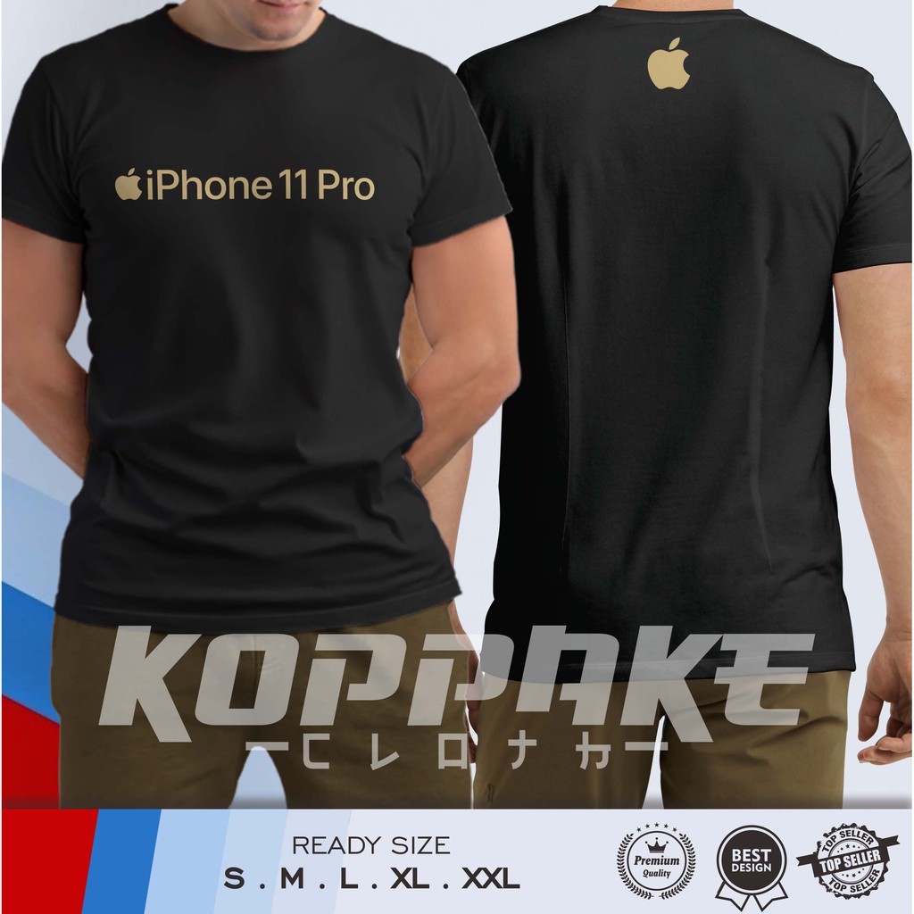 Kaos iPhone 11 Pro Logo Baju Gadget
