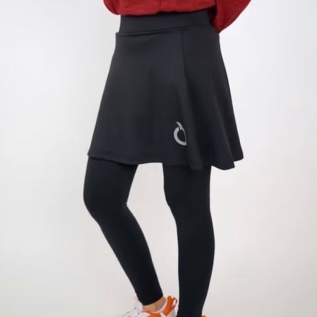 CELANA LEGGING WANITA ORTUSEIGHT AYUNA SKIRT LEGGING - BLACK