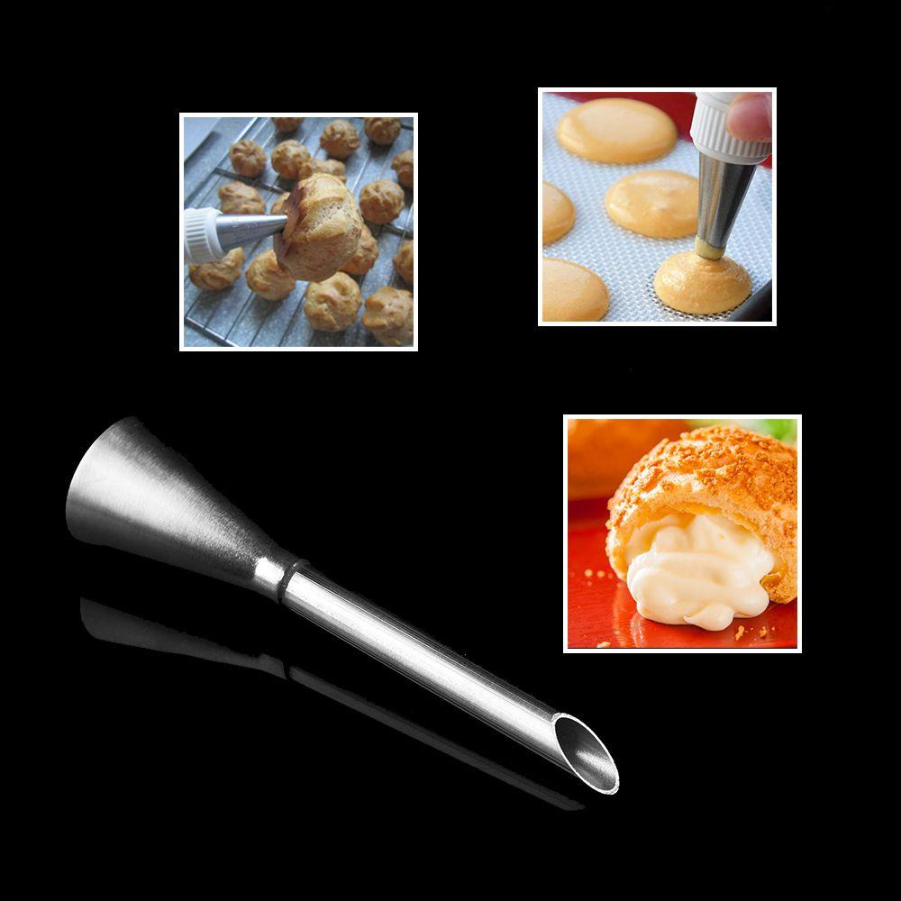 Solighter 1pc Ujung Puff Bahan Stainless Steel Untuk Dekorasi Kue