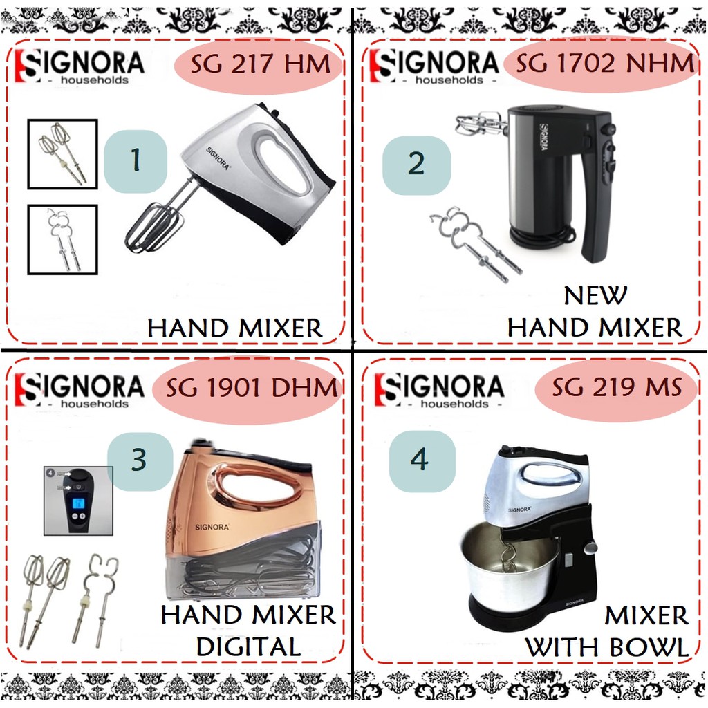 SIGNORA Pengocok mixer (oval/spiral)