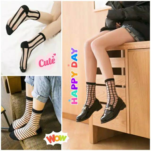 Kaos kaki transparan lace