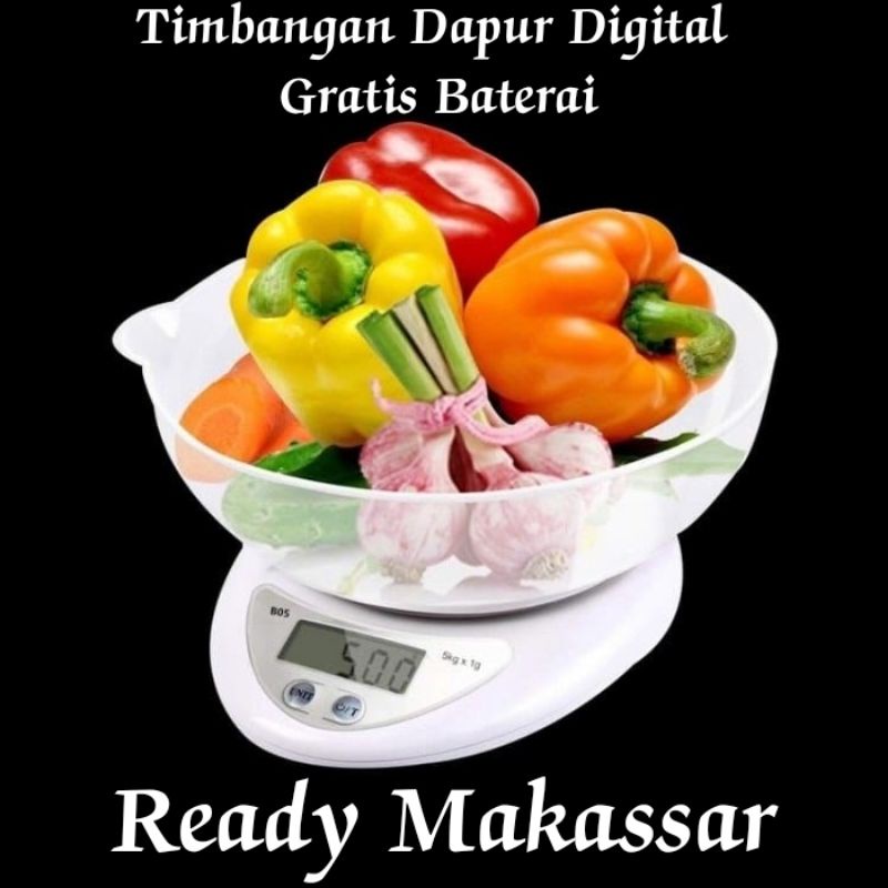 Timbangan Dapur Digital Mangkok Free Baterai 2pc