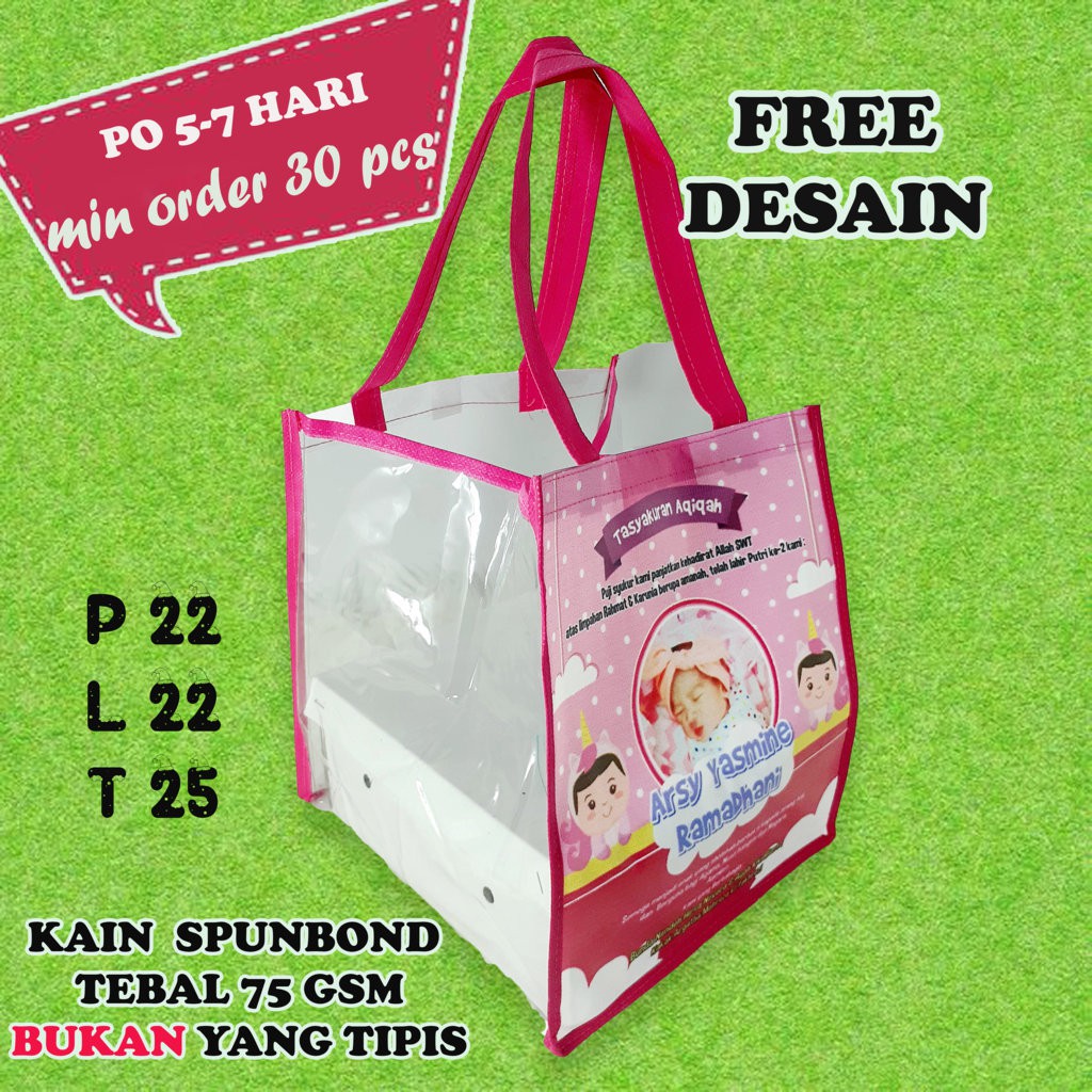 

Tas Souvenir Tasyakuran Aqiqah/Kelahiran Anak Custom
