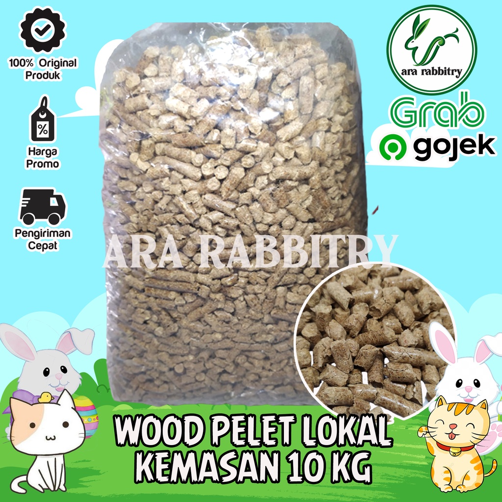 Wood Pelet Wood Pelet Lokal 10 kg Wood Pellet 10 kg Alas Kandang Hewan Pelet Kayu