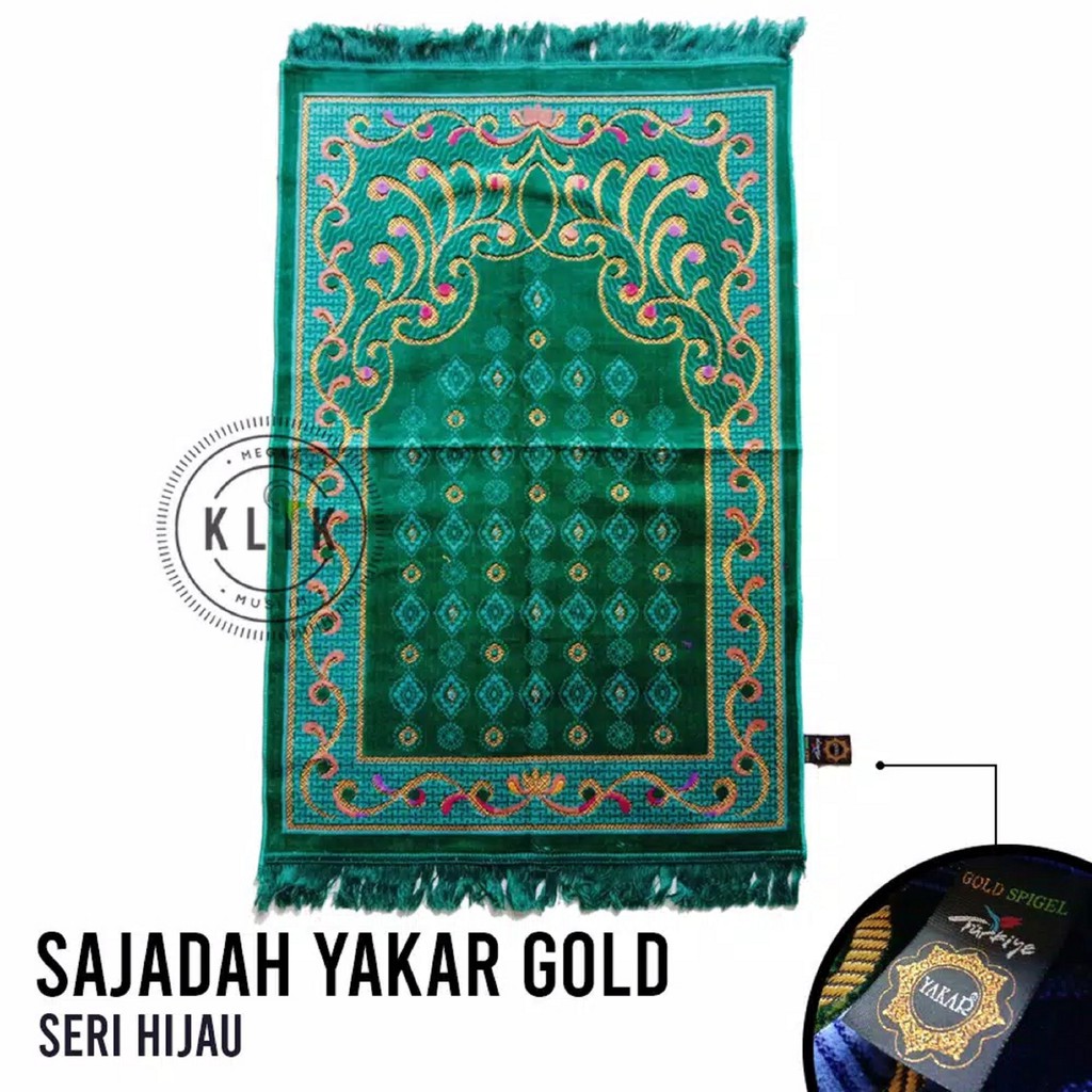 SAJADAH YAKAR GOLD SPIGEL TERMURAH TEBAL LEMBUT TURKI TURKIYE TURKY