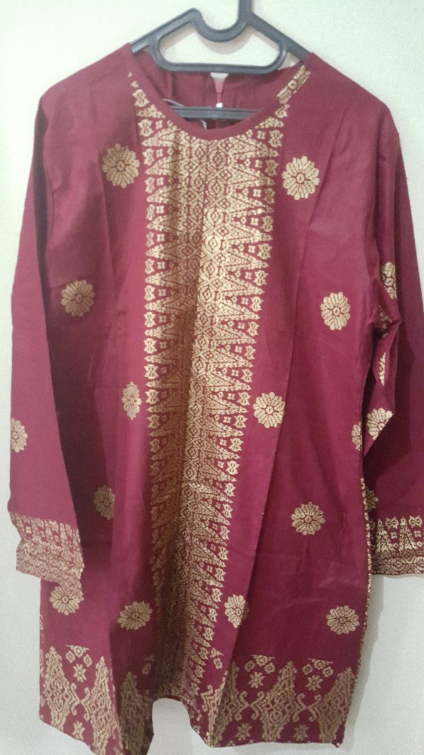 New Tunik Prada Dan Songket Seragam Kantor Sezi S M L Xl Xxl Xxxl Batikpt