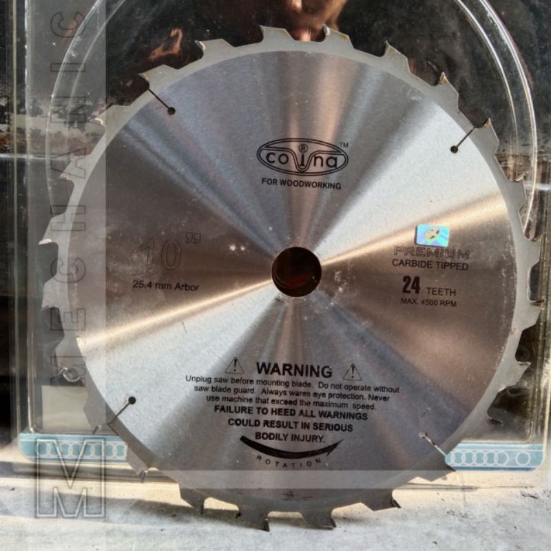 mata gergaji circular saw mata potong belah kayu 10 inch 24 T premium