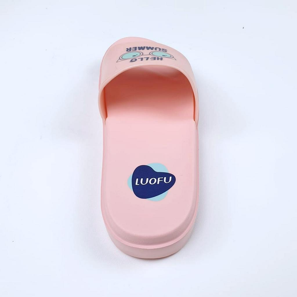 LUOFU ORIGINAL jelly sandal selop karet empuk murah cewek slide wanita kokop import E7200KS6W