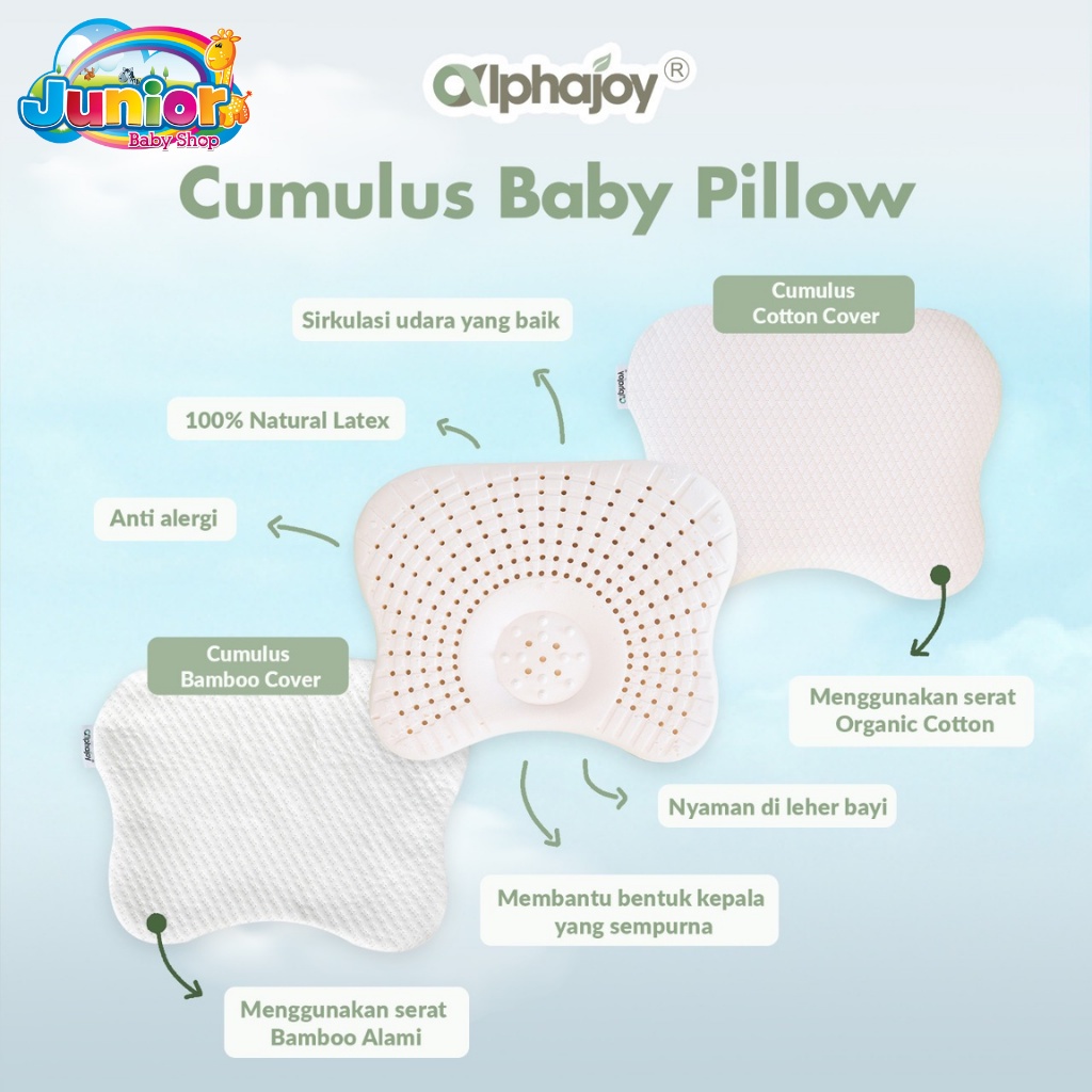 Alphajoy Cumulus Baby Bamboo Latex Pillow