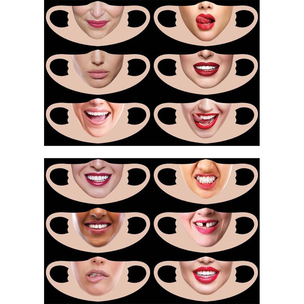 PROMO MASKER SCUBA MOTIF NON MEDIS 3D FULL PRINT KARAKTER MASKER MULUT WAJAH MURAH BEST SELLER