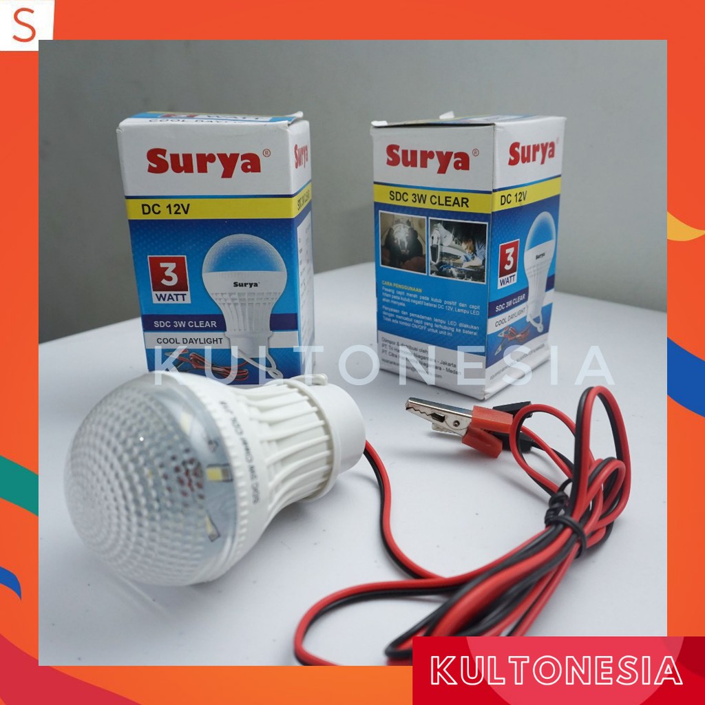 Lampu Led DC/Lampu Aki 3w Merk SURYA ( Cahaya Putih )