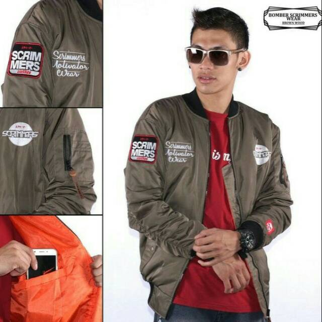 Bomber SCRIMERS wear brown wood