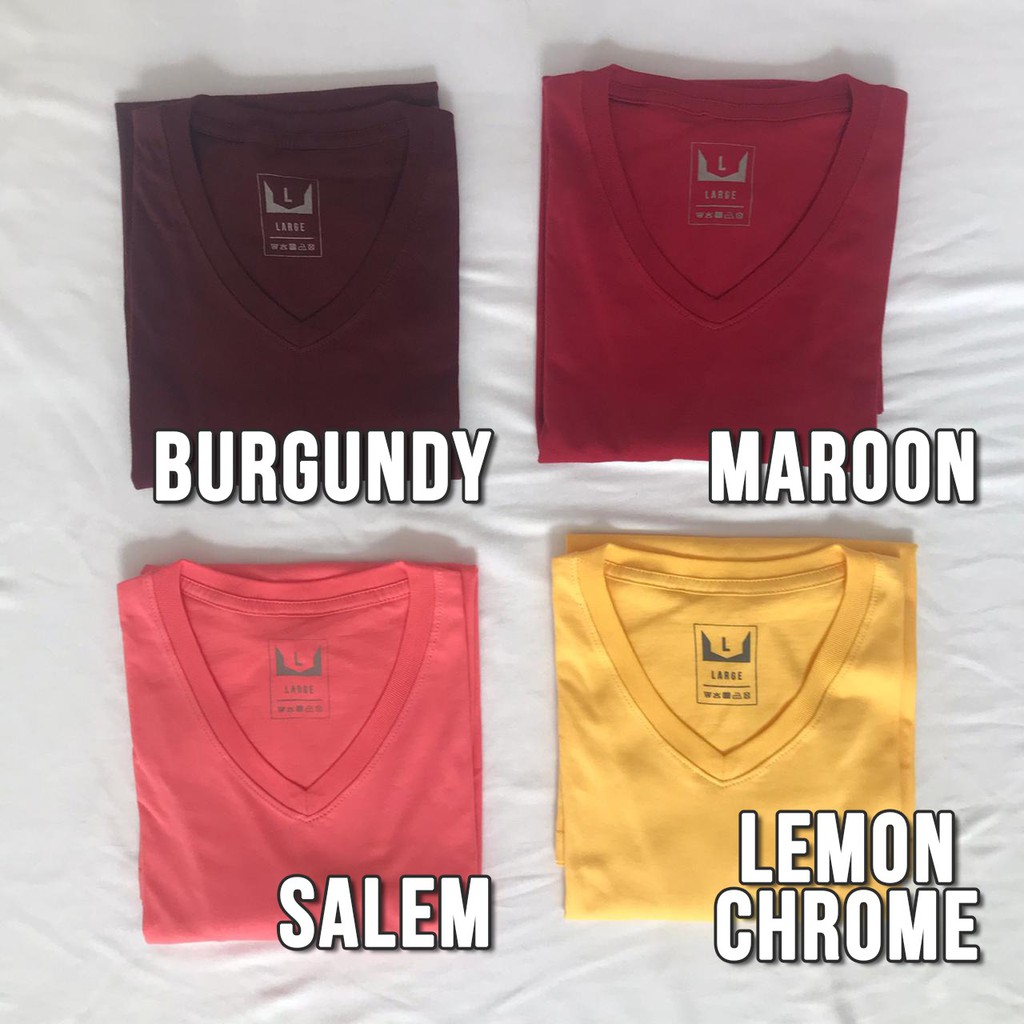 KAOS POLOS VNECK LENGAN PENDEK COTTON COMBED 30S-4