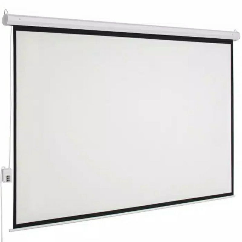 screen proyektor motorized 100 inch diagonal