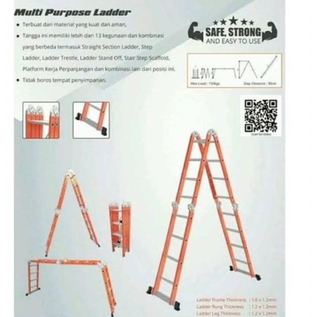 BLACKFOOT-TANGGA LIPAT MULTI FUNGSI GT.1.3.347 // MULTI PURPOSE LADDER