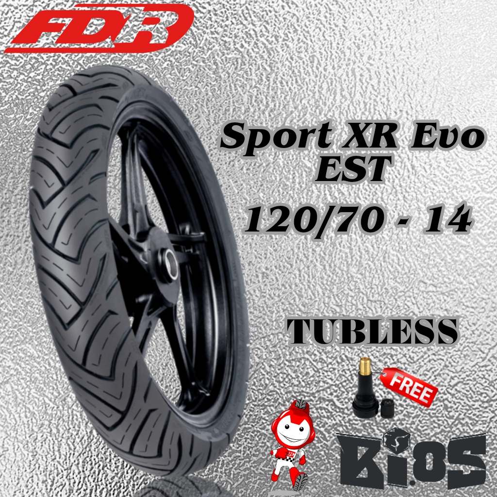 BAN FDR SPORT XR EVO 120/70-14 TUBELESS UNTUK MOTOR MATIC RING 14