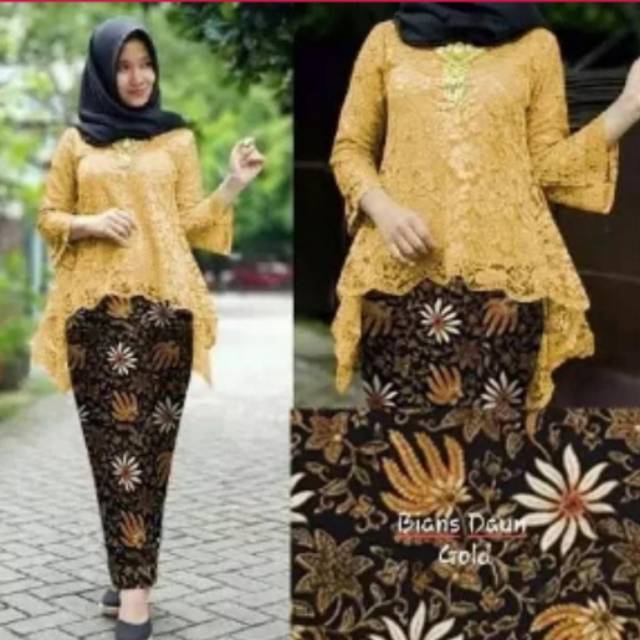 setelan kebaya rinjani brokat mewah / kebaya murah /kebaya brokat murah /kebaya rinjani