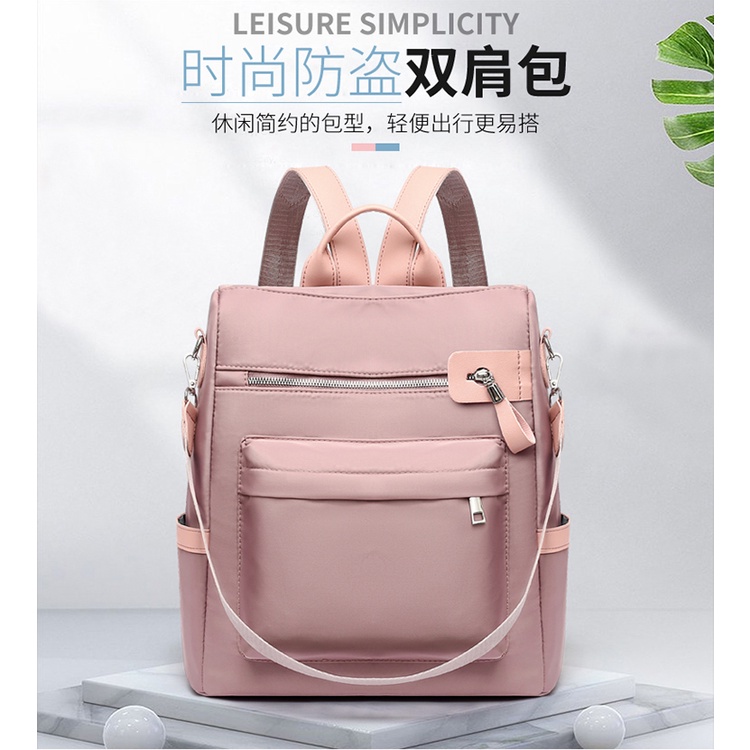 TAS RANSEL MULTIFUNGSI BACKPACK WANITA FASHION KOREA IMPORT 3126 -  ANTI AIR SEKOLAH KULIAH KERJA TERBARU JAKARTA