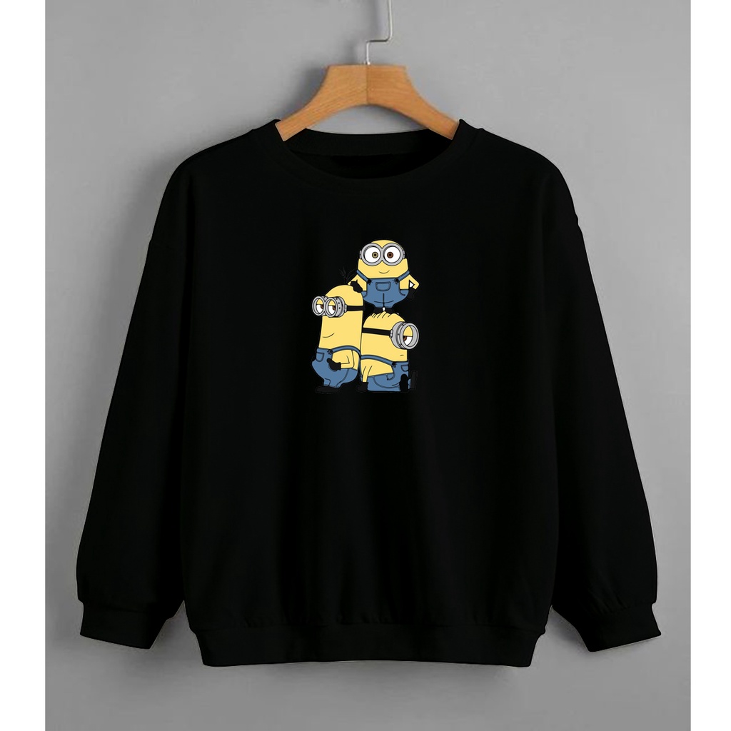 CALVIERO SHOP - BAJU SWEATER WANITA ATASAN 3MINIONS SWEATER DEWASA BRAND ANIME SWEATER HODDIE FASHION CITAYEM SCBD FASHION WEEK FASHION VIRAL TIKTOK