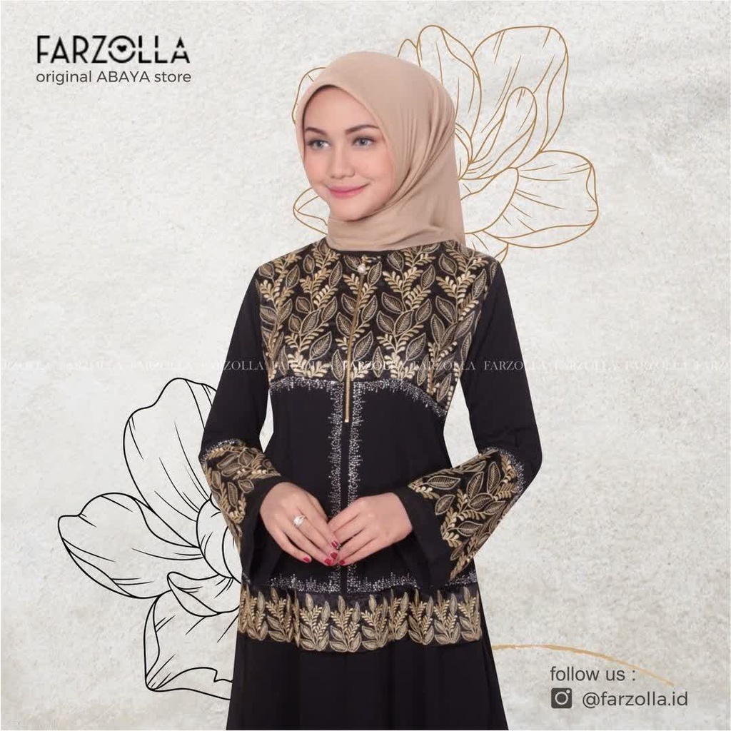 Gamis abaya Turkey Busui/ Abaya Arab Hitam Jersey Mix Ceruti Bordir Mote Swarosky Model Terbaru 2022