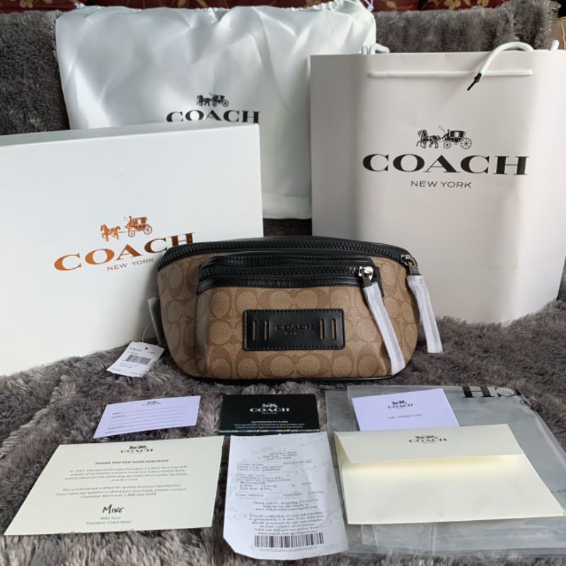 COACH WAISTBAG BROWN BOX IN SIGANTURE CANVAS