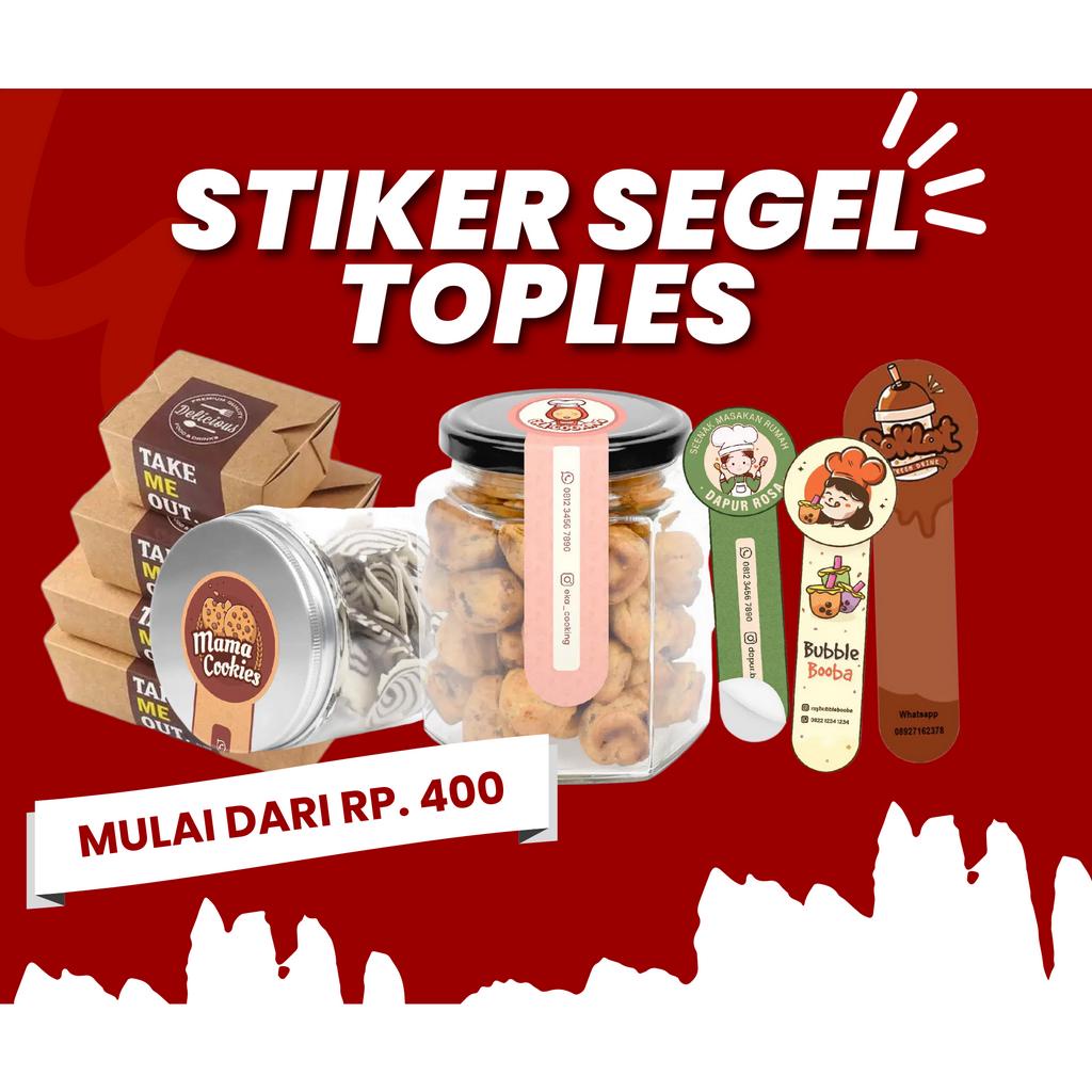 

CETAK STIKER SEGEL TOPLES / BOX, STIKER KEMASAN MAKANAN MINUMAN FREE CUTTING!!!