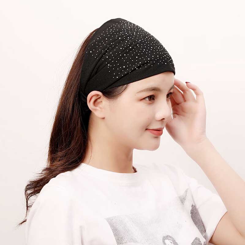 Premium Bandana Sorban Pinggiran Lebar Elastis Ala Korea Untuk Wanita Bando Motif Bunga Kekinian Import