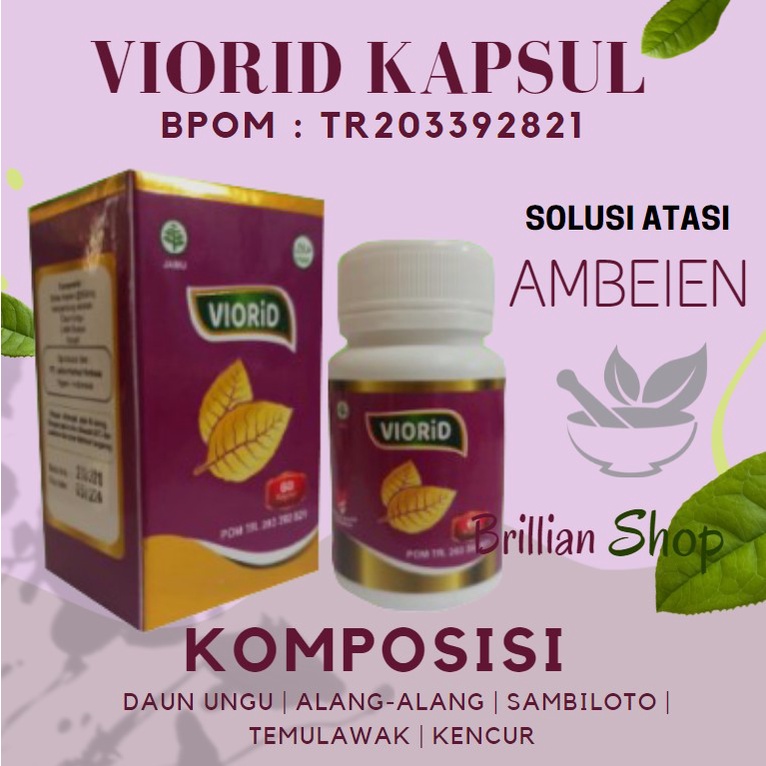 VIORID KAPSUL OBAT AMBEYEN WASIR AMPUH BPOM HERBAL