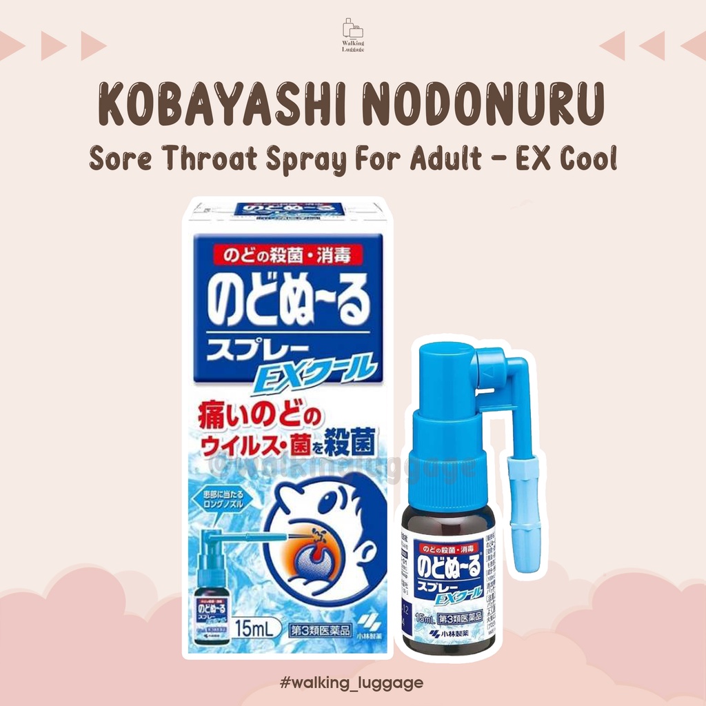 KOBAYASHI NODONURU Sore Throat Spray - Ex Cool | Obat Tenggorokan