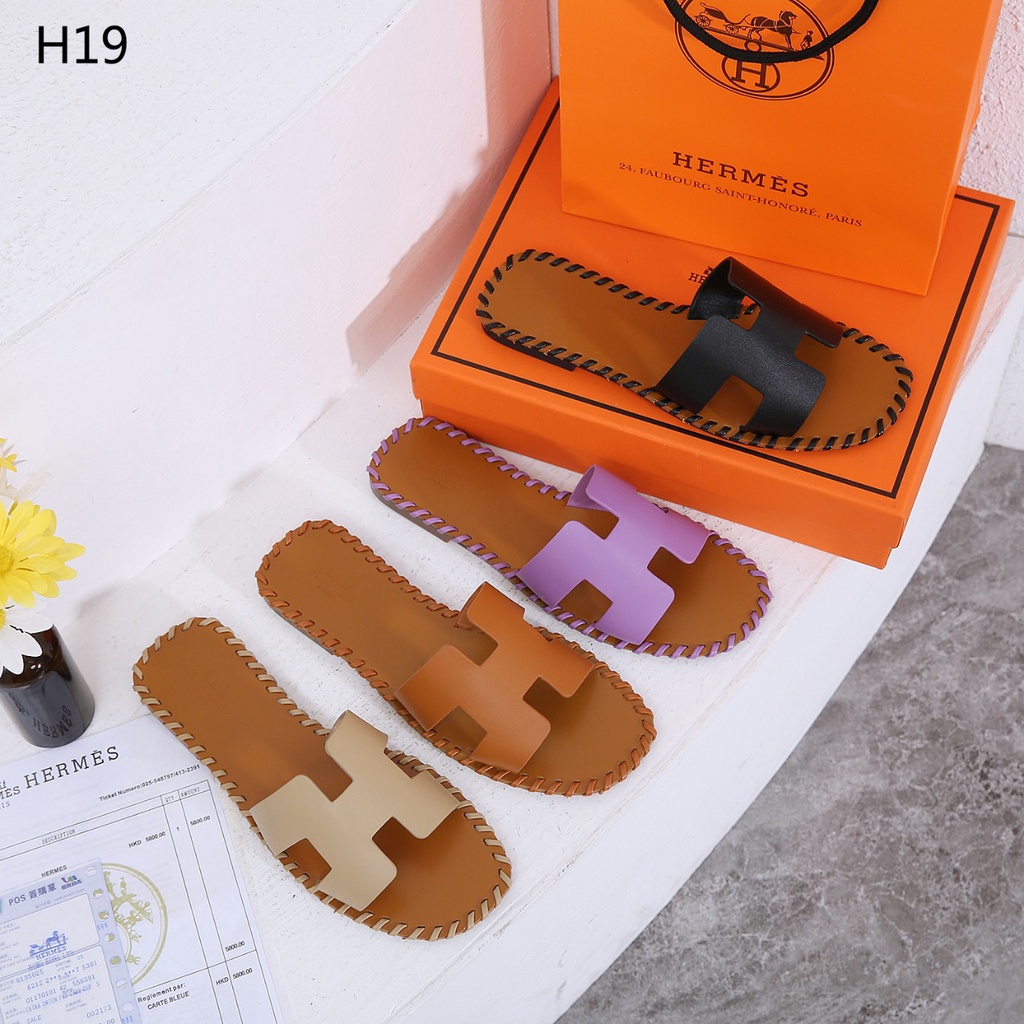 HO Sandal in Braided Calfskin with Iconic &quot;H&quot; cut-Out #H19