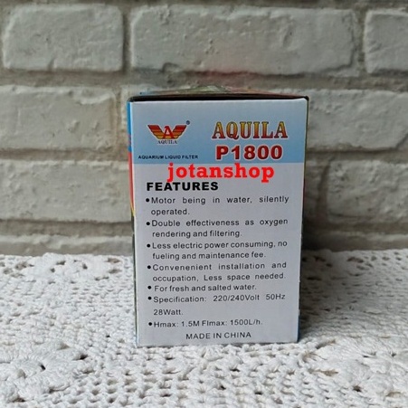 AQUILA 1800 P1800 power head mesin pompa celup aquarium aquascape power heads