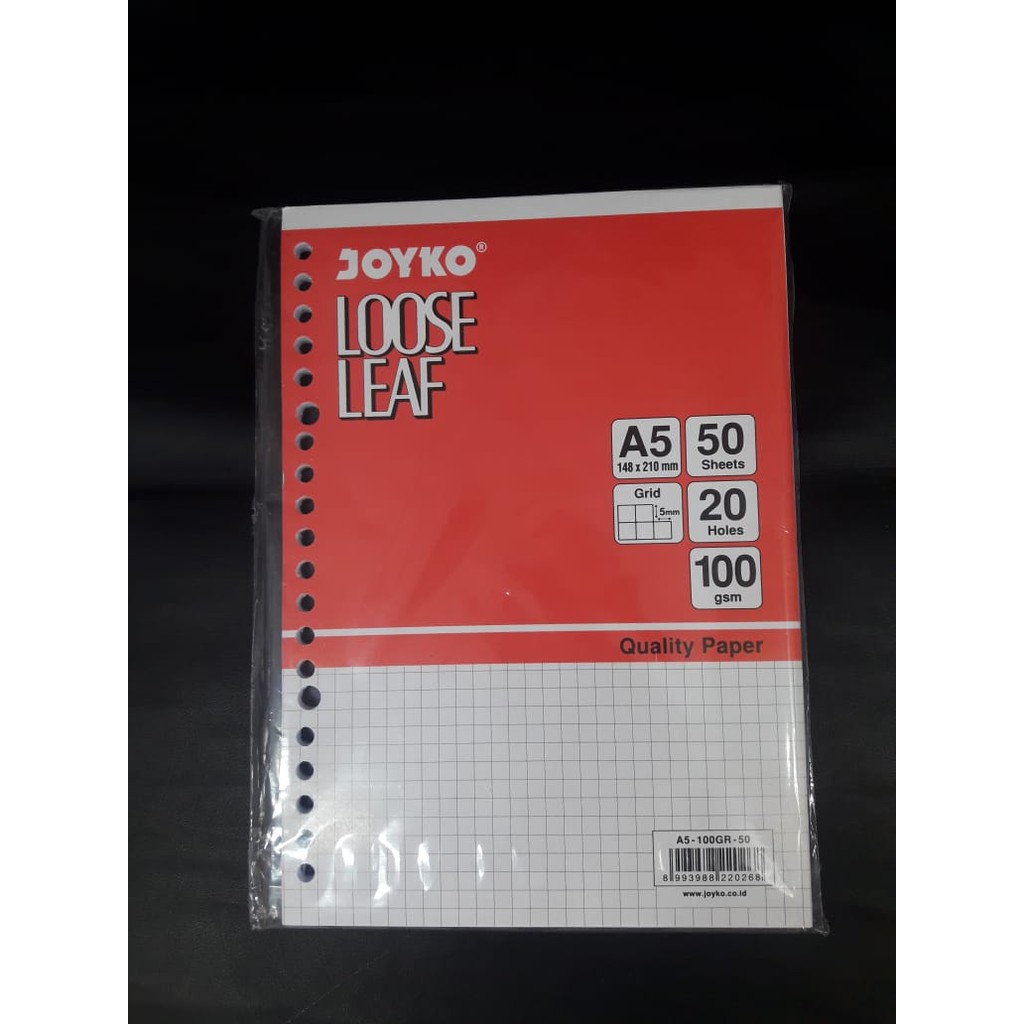 

Kertas Binder Grid Kotak A5 50 Lembar