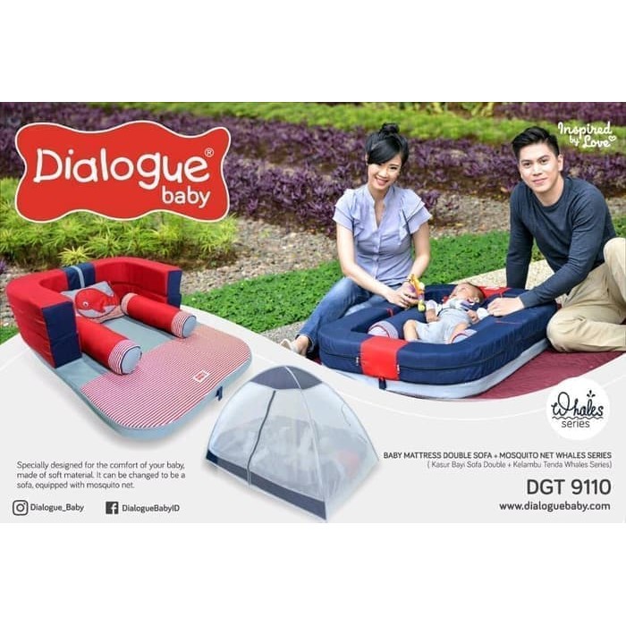 DIALOGUE - BABY MATTRESS DOUBLE SOFA + MOSQUITO NET WHALES SERIES DGK 9110