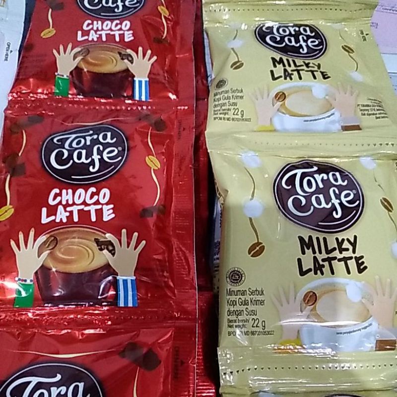 BARU# TORA CAFE  MILKY LATTE, CHOCOLATE 1 Renceng 10 pcs