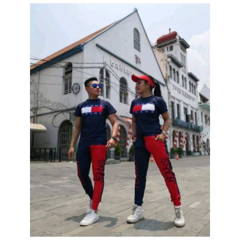 Baju Senam Olahraga Sxb Pixie Tommy Jeans T-shirt Short Sleeve Jogger Zumba Yoga